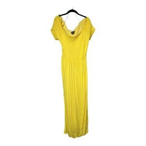 🎉HOST PICK🎉 City Chic Yellow Cowl Neck Pleated Maxi Dress